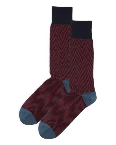 Men PEPER HAROW Lux Taylor Mens Socks - Navy Red £16.00