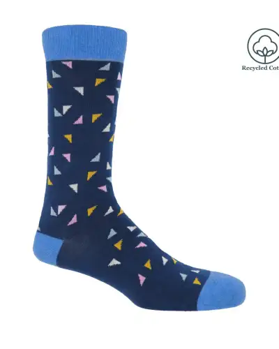 Men PEPER HAROW Trilateral Mens Socks - Blue £14.00