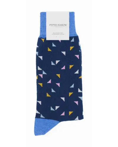 Men PEPER HAROW Trilateral Mens Socks - Blue £14.00