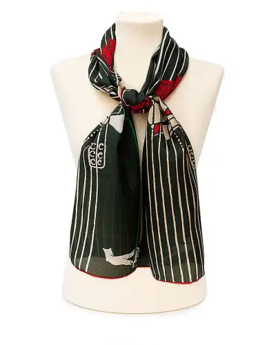 Scarves Fox and Chave Mackintosh Lady With Rose Silk Habotai Scarf £42.00