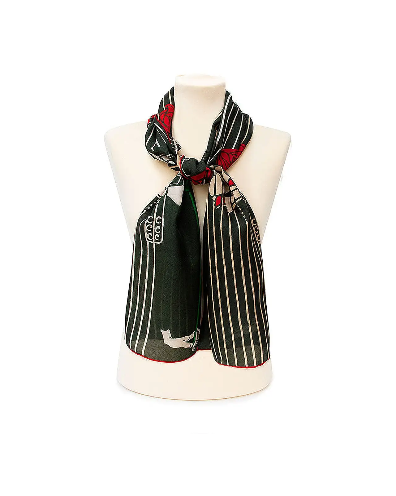 Scarves Fox and Chave Mackintosh Lady With Rose Silk Habotai Scarf £42.00