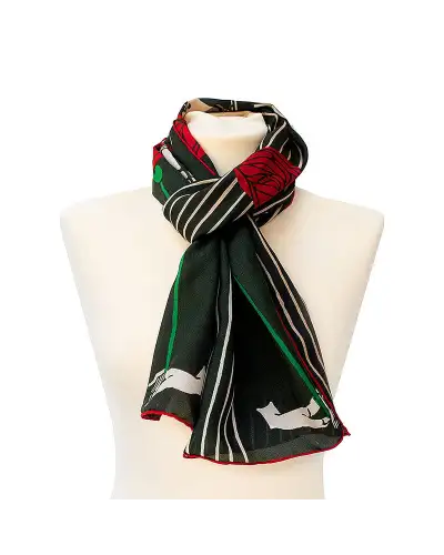 Scarves Fox and Chave Mackintosh Lady With Rose Silk Habotai Scarf £42.00