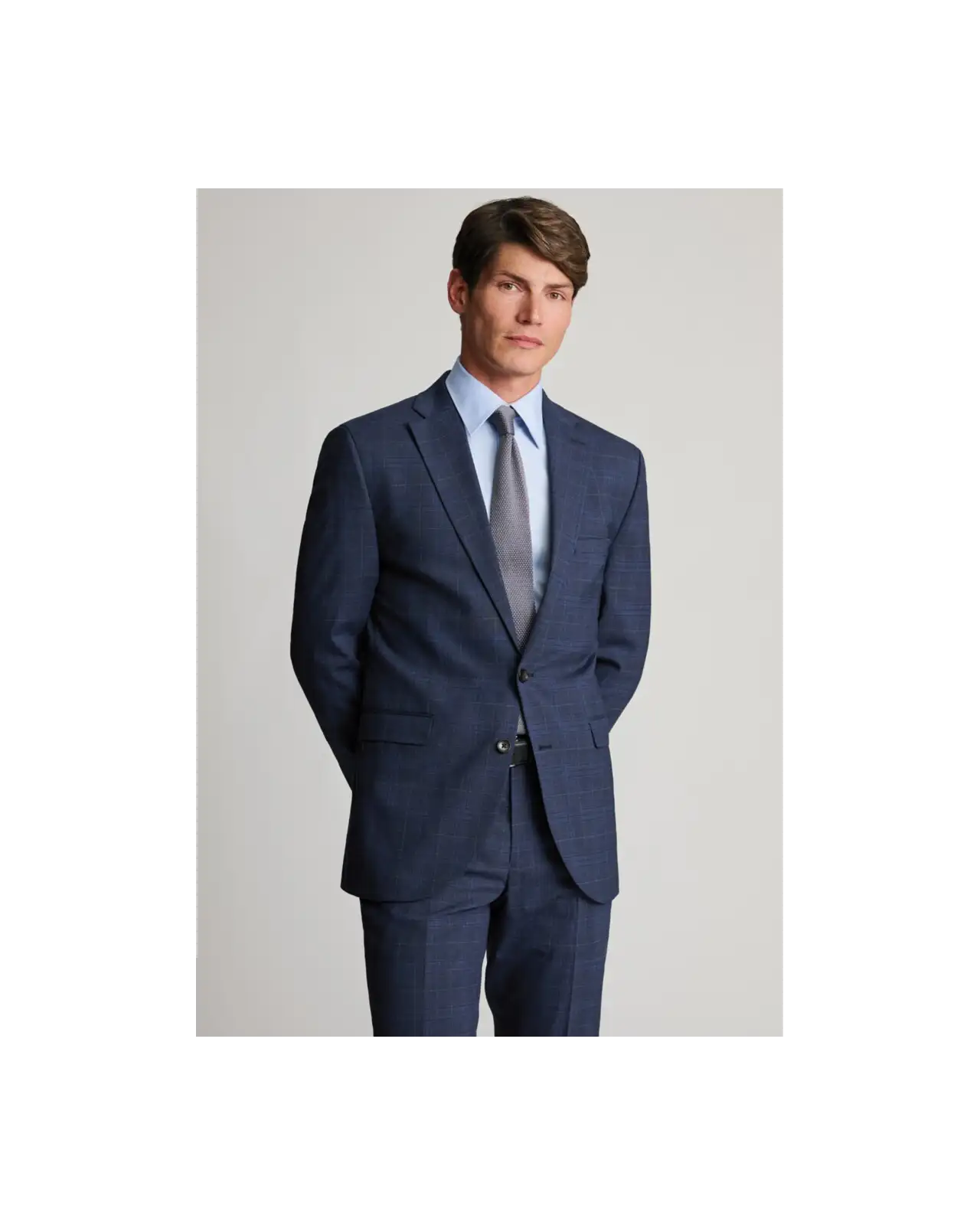 Suit Jackets Brook Taverner Tailored Fit Suffield Navy Check Wool Blend Suit Jacket £134.00