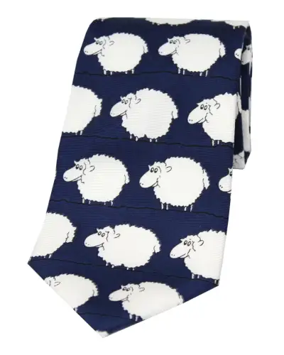 Silk Ties Soprano Ties Soprano Black Sheep Of The Family On Blue Ground Country Silk Tie £26.00
