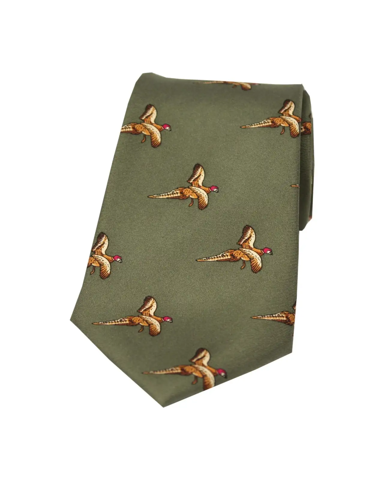 Silk Ties Soprano Ties Soprano Flying Pheasants Country Green Ground Country Silk Tie £23.00