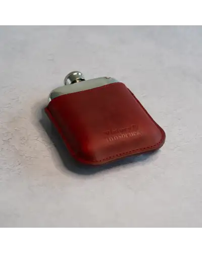 Flasks Victory and Innsbruck Full Grain Leather Cased Hip Flask 3 4 Burgundy Leather Silver Flask £30.00
