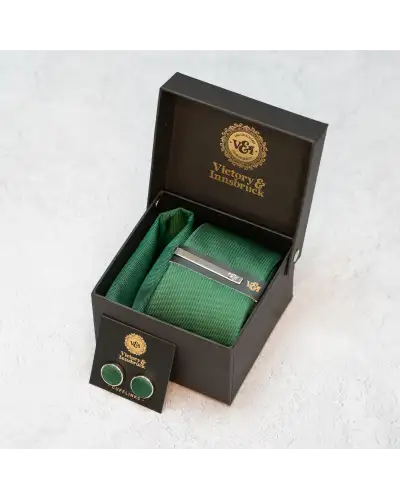 Tie Gift Sets Victory and Innsbruck Forest Green Textured Tie Set £45.00