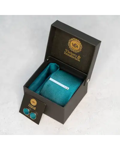 Tie Gift Sets Victory and Innsbruck Teal Textured Tie Set £45.00