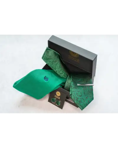 Tie Gift Sets Victory and Innsbruck Forest Green Paisley Tie Set £45.00