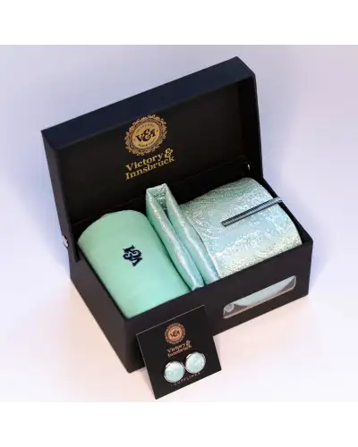 Tie Gift Sets Victory and Innsbruck Mint Green Paisley Tie Set £45.00