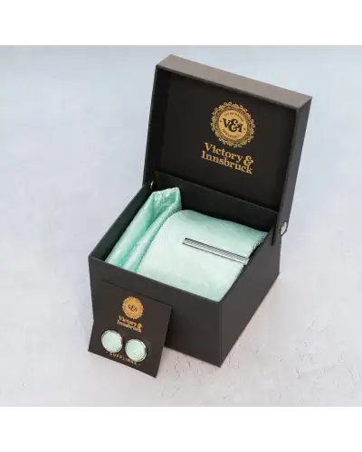 Tie Gift Sets Victory and Innsbruck Mint Green Paisley Tie Set £45.00