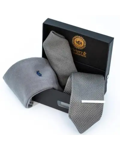 Tie Gift Sets Victory and Innsbruck Grey Knitted Tie Set £45.00