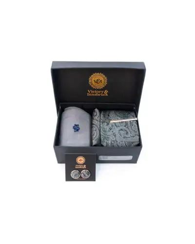 Tie Gift Sets Victory and Innsbruck Grey Paisley Tie Set £30.00