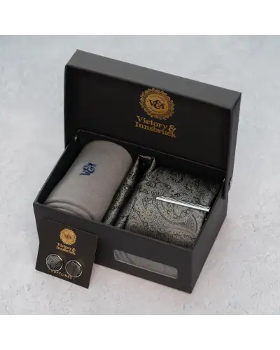 Tie Gift Sets Victory and Innsbruck Grey Paisley Tie Set £30.00