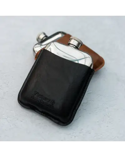 Flasks Victory and Innsbruck Leather Cased Hip Flask Black Leather 6Oz Stainless Steel £30.00