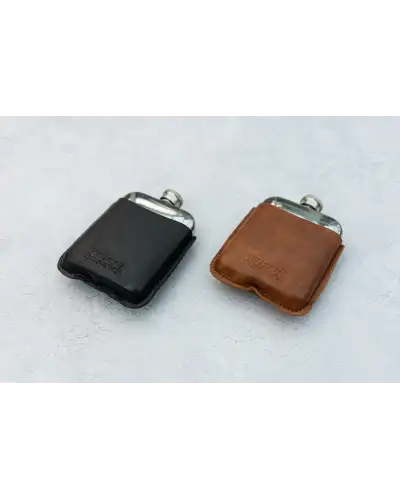 Flasks Victory and Innsbruck Leather Cased Hip Flask Black Leather 6Oz Stainless Steel £30.00