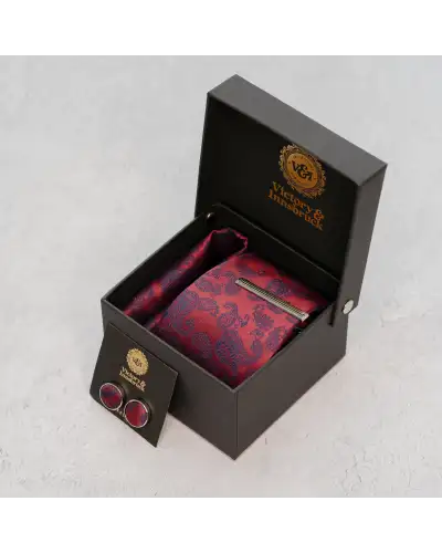 Tie Gift Sets Victory and Innsbruck Red Paisley Tie Box Set £45.00