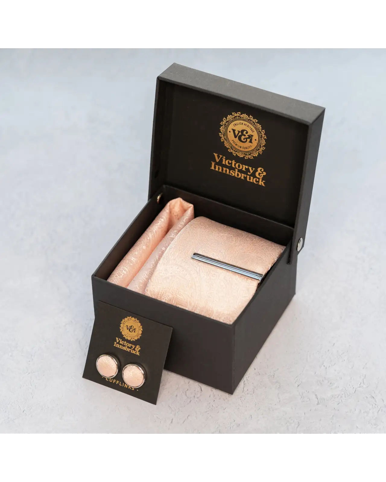 Tie Gift Sets Victory and Innsbruck Light Pink Paisley Tie Set £40.00