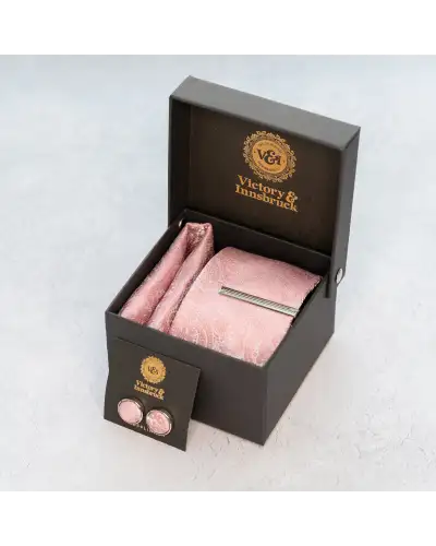 Tie Gift Sets Victory and Innsbruck Dusty Pink Paisley Tie Set £45.00
