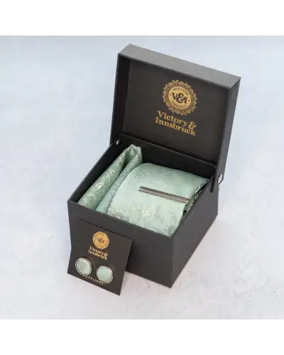 Tie Gift Sets Victory and Innsbruck Sage Green Paisley Tie Box Set £45.00
