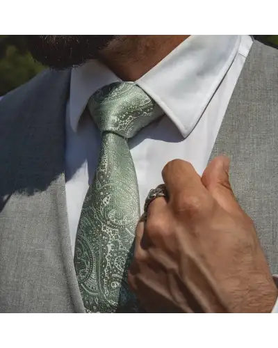 Tie Gift Sets Victory and Innsbruck Sage Green Paisley Tie Box Set £45.00
