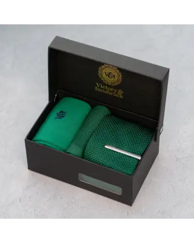 Tie Gift Sets Victory and Innsbruck Forest Green Knitted Tie Set £45.00
