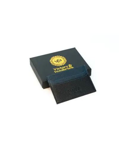Victory and Innsbruck Victory and Innsbruck Slim Leather Card Holder Wallet Black Navy Blue £21.00