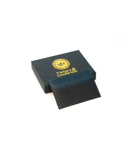 Victory and Innsbruck Victory and Innsbruck Slim Leather Card Holder Wallet Black Navy Blue £21.00