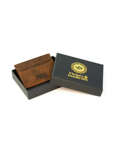 Victory and Innsbruck Victory and Innsbruck Slim Leather Card Holder Wallet Brown Brushed Tan £31.00