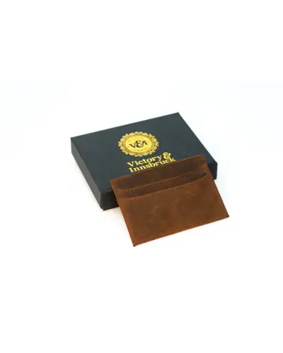 Victory and Innsbruck Victory and Innsbruck Slim Leather Card Holder Wallet Brown Brushed Tan £31.00