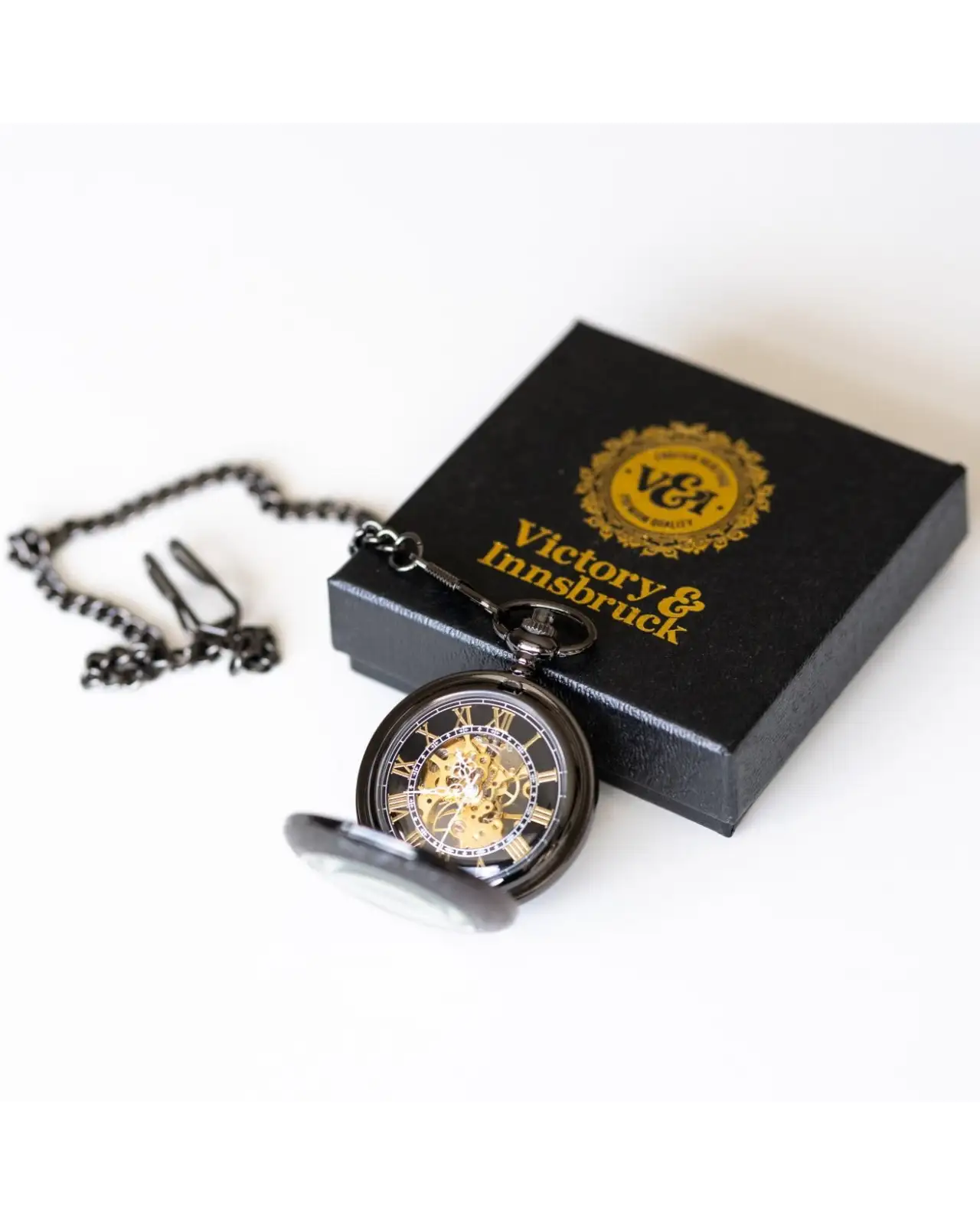 Pocket Watches Victory and Innsbruck Steampunk Pocket Watch Gunmetal The Stephenson £40.00