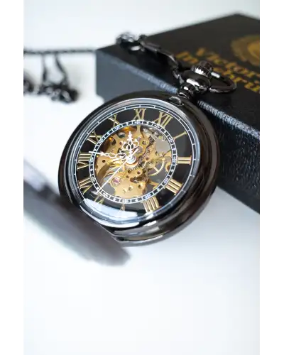 Pocket Watches Victory and Innsbruck Steampunk Pocket Watch Gunmetal The Stephenson £40.00