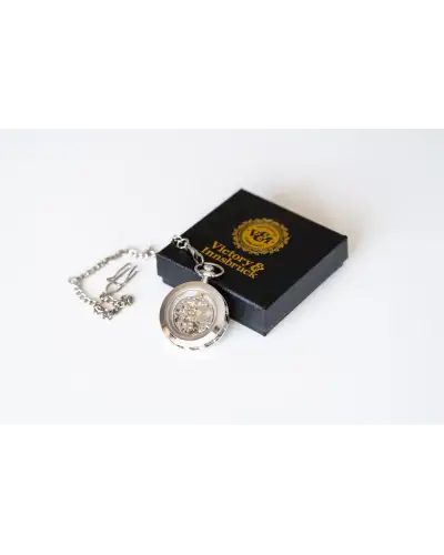 Pocket Watches Victory and Innsbruck Skeleton Pocket Watch Silver The Collingwood £40.00