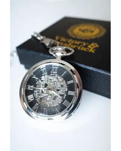 Pocket Watches Victory and Innsbruck Skeleton Pocket Watch Silver The Collingwood £40.00