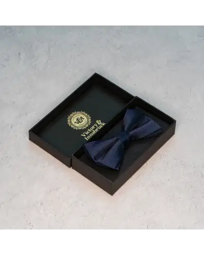 Bow Ties Victory and Innsbruck Navy Blue Textured Bow Tie £20.00