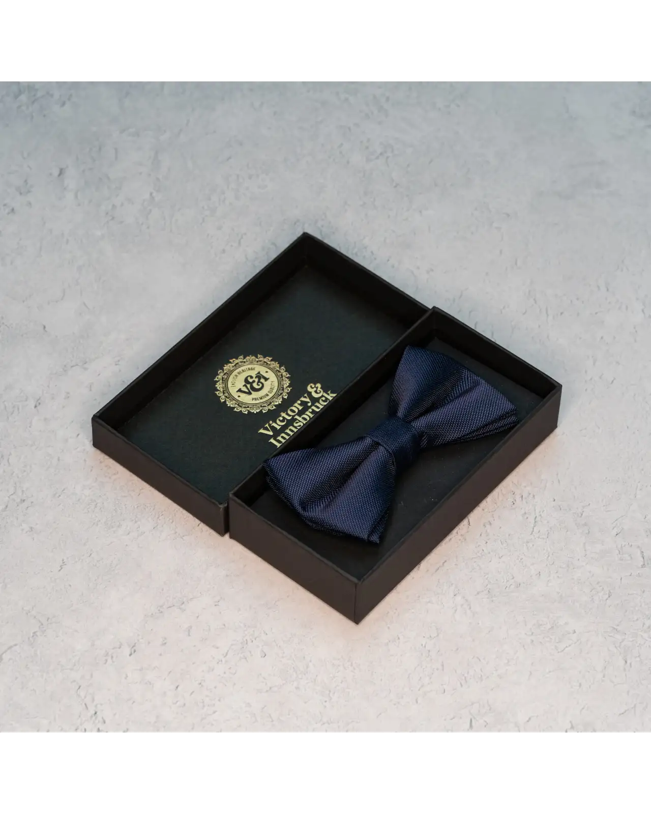 Bow Ties Victory and Innsbruck Navy Blue Textured Bow Tie £20.00