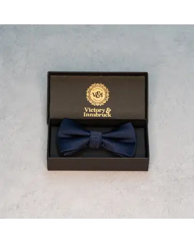 Bow Ties Victory and Innsbruck Navy Blue Textured Bow Tie £20.00