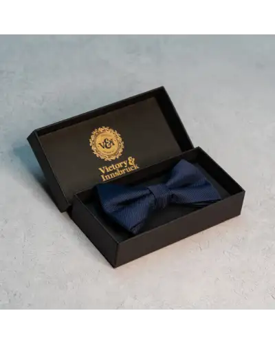 Bow Ties Victory and Innsbruck Navy Blue Textured Bow Tie £20.00