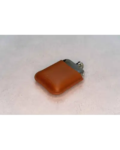 Flasks Victory and Innsbruck Full Grain Leather Cased Hip Flask 3 4 Cognac Leather Silver Flask £30.00