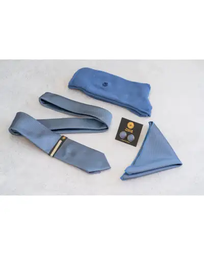 Tie Gift Sets Victory and Innsbruck Slate Blue Textured Tie Set £40.00