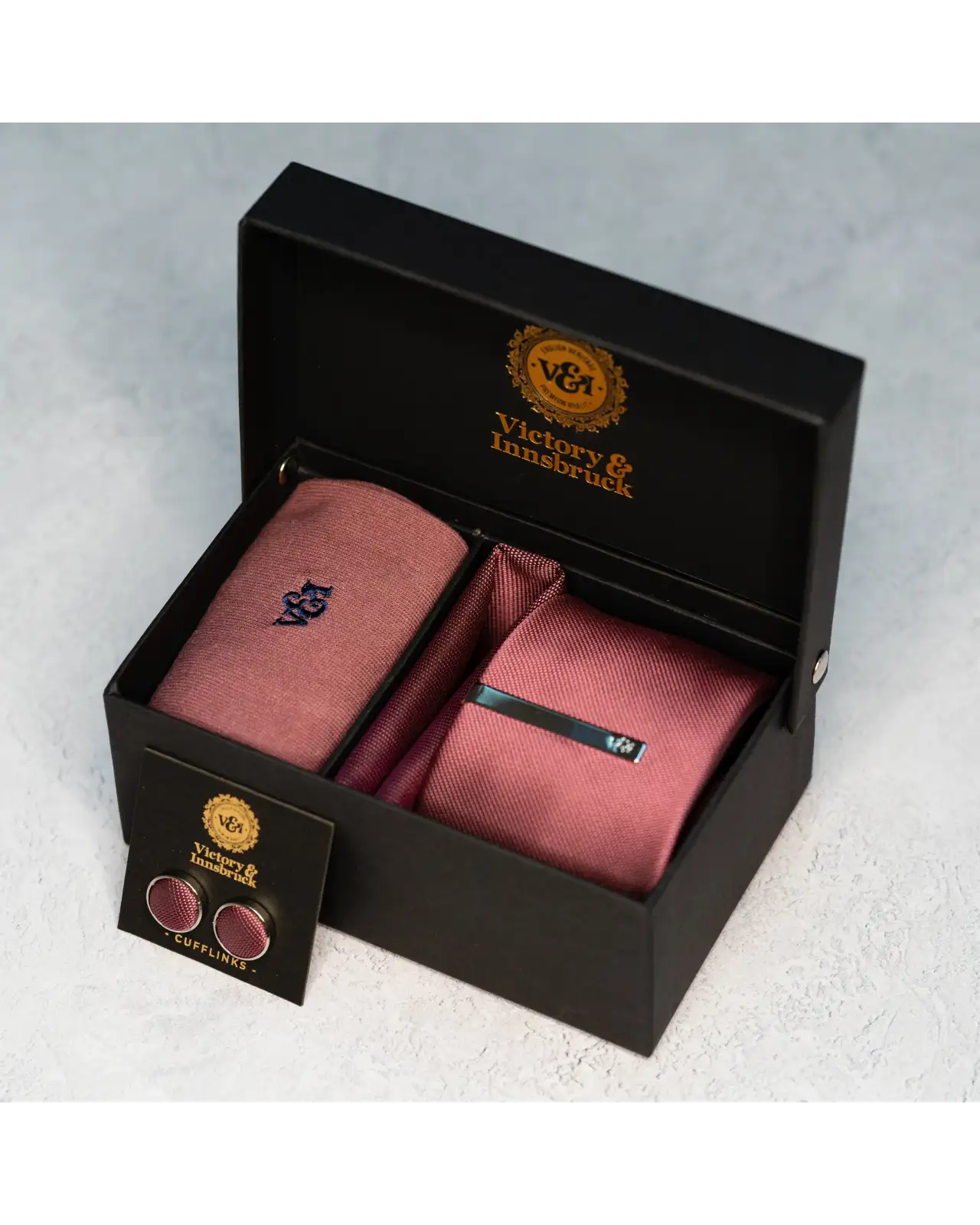 Tie Gift Sets Victory and Innsbruck Mauve Textured Tie Set £45.00