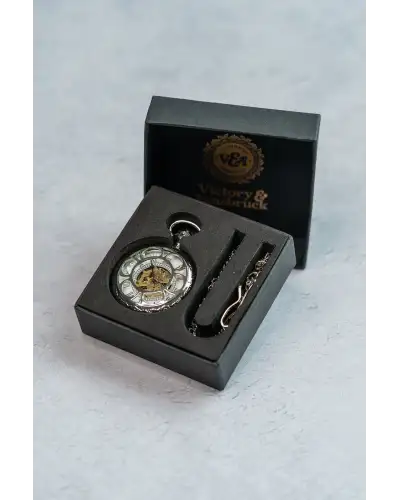 Pocket Watches Victory and Innsbruck Steampunk Pocket Watch Silver The Milburn £40.00