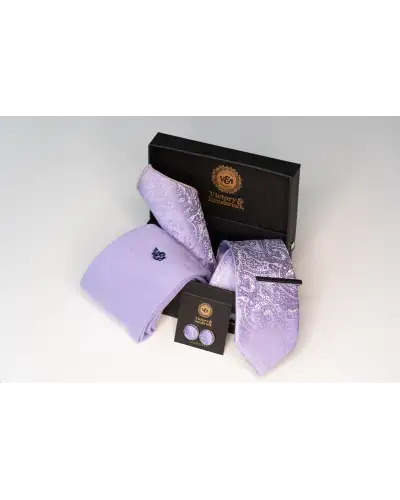 Tie Gift Sets Victory and Innsbruck Lavender Paisley Tie Set £45.00