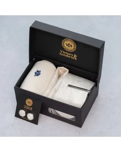 Tie Gift Sets Victory and Innsbruck Ivory Paisley Tie Set £40.00