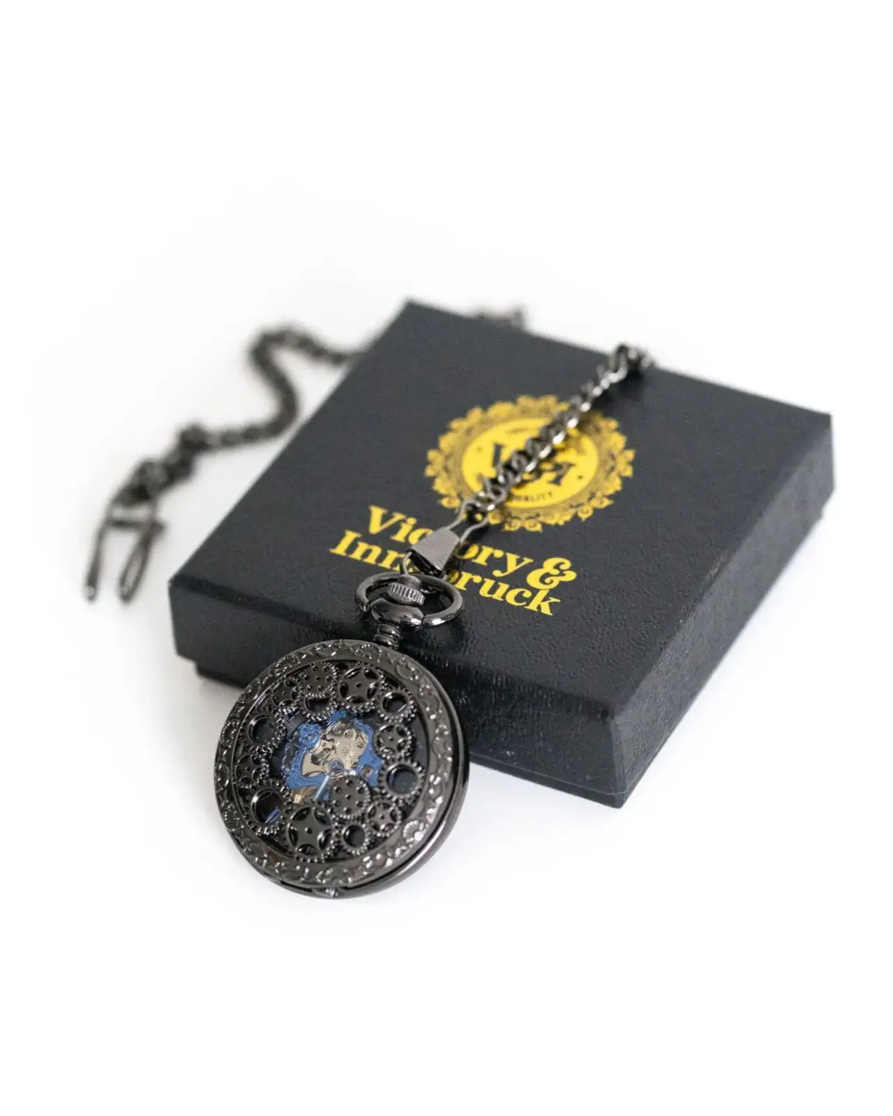 Pocket Watches Victory and Innsbruck Steampunk Pocket Watch Gunmetal The Armstrong Ii £40.00