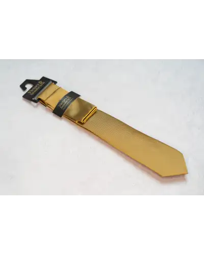 Ties Victory and Innsbruck BoyS Mustard Yellow Textured Tie and Pocket Square £25.00