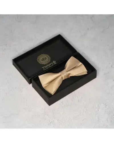 Bow Ties Victory and Innsbruck Champagne Beige Textured Bow Tie £20.00