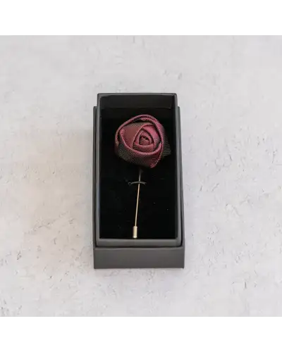 Lapel Pins Victory and Innsbruck Burgundy Red Textured Floral Lapel Pin £15.00