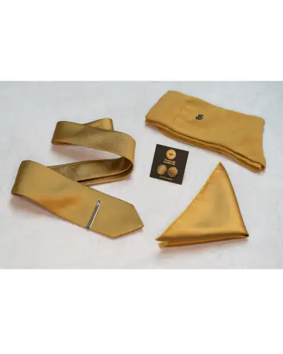 Tie Gift Sets Victory and Innsbruck Mustard Yellow Textured Tie Set £45.00