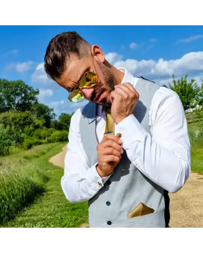 Tie Gift Sets Victory and Innsbruck Mustard Yellow Textured Tie Set £45.00